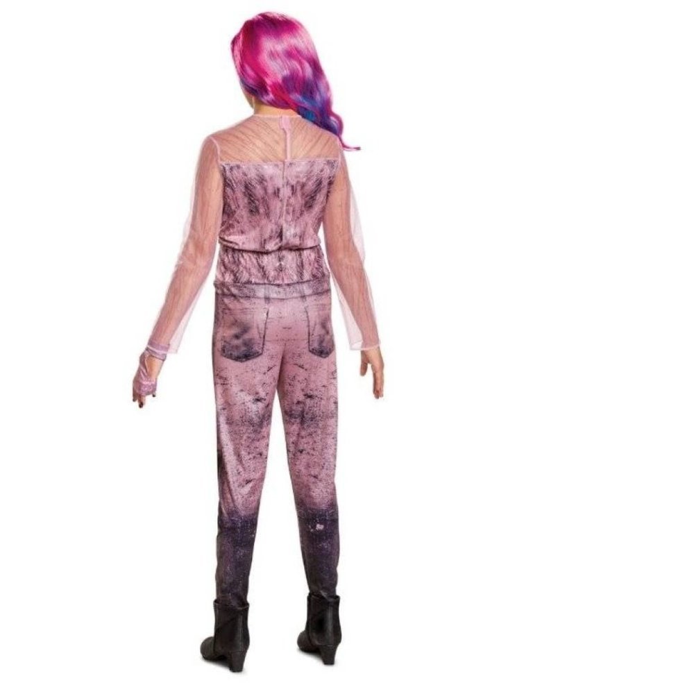 Descendants Audrey Halloween Costume 7/8 Jumpsuit, Cape, Glove 3 Pc Girls Disney - Picture 2 of 5